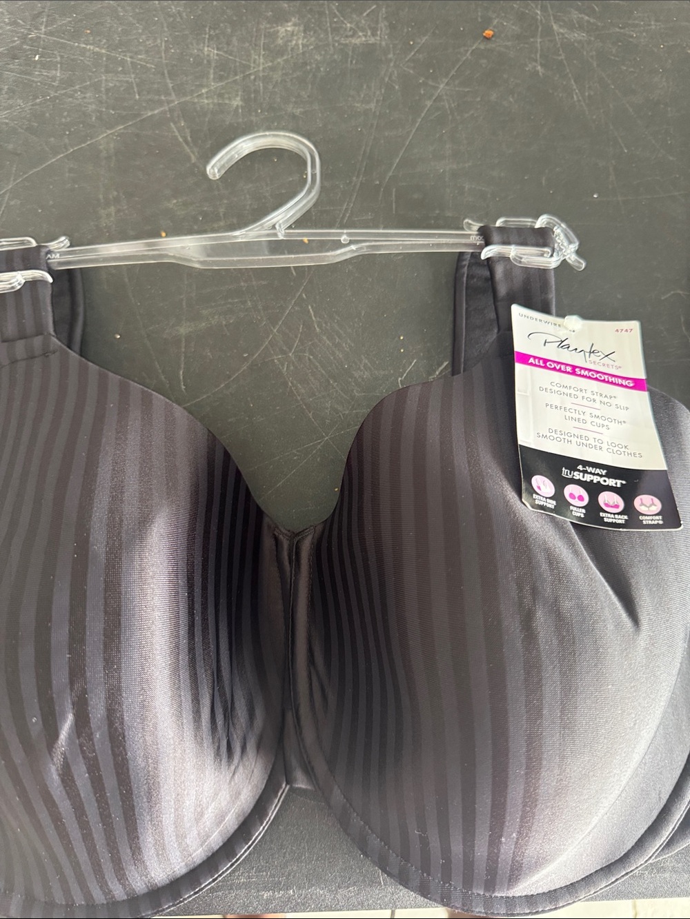 Playtex Black Striped Smooth T-Shirt Bra